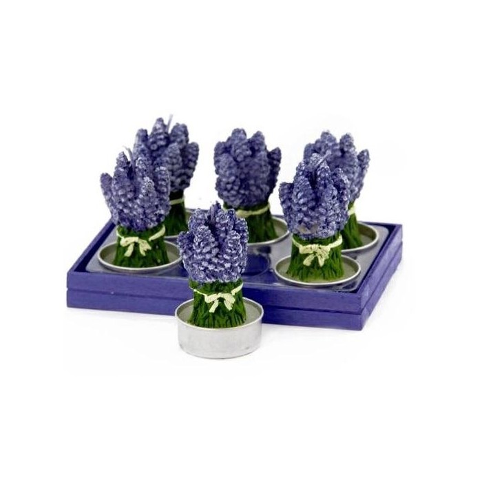 SET 6 CANDELE TEALIGHT LAVANDA  7 CM