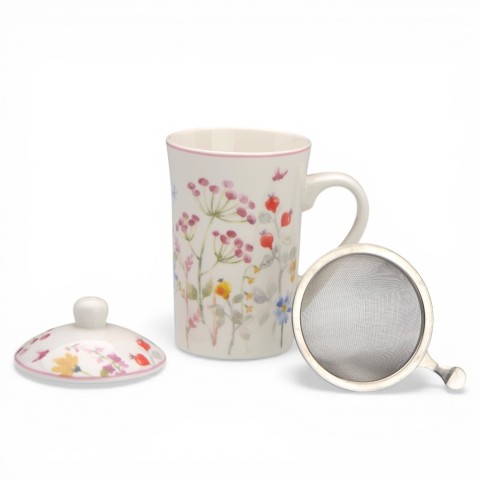 TISANIERA PORCELLANA CON FILTRO ACCIAIO SOFFIONI COLORATI 2