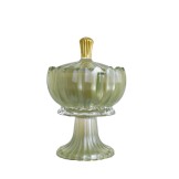 CANDELA VETRO 17CM VERDE