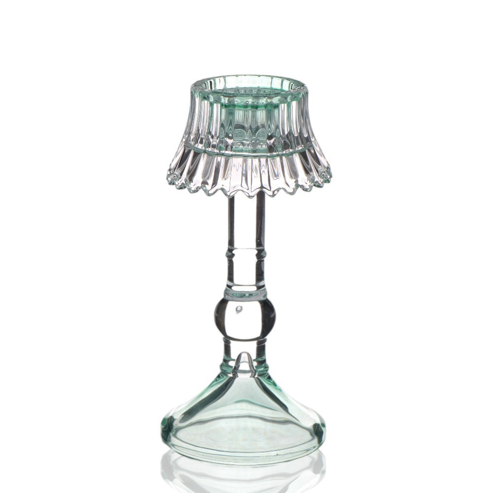 LUME PORTACANDELA VETRO IN 3 COLORI  ASSORTITI