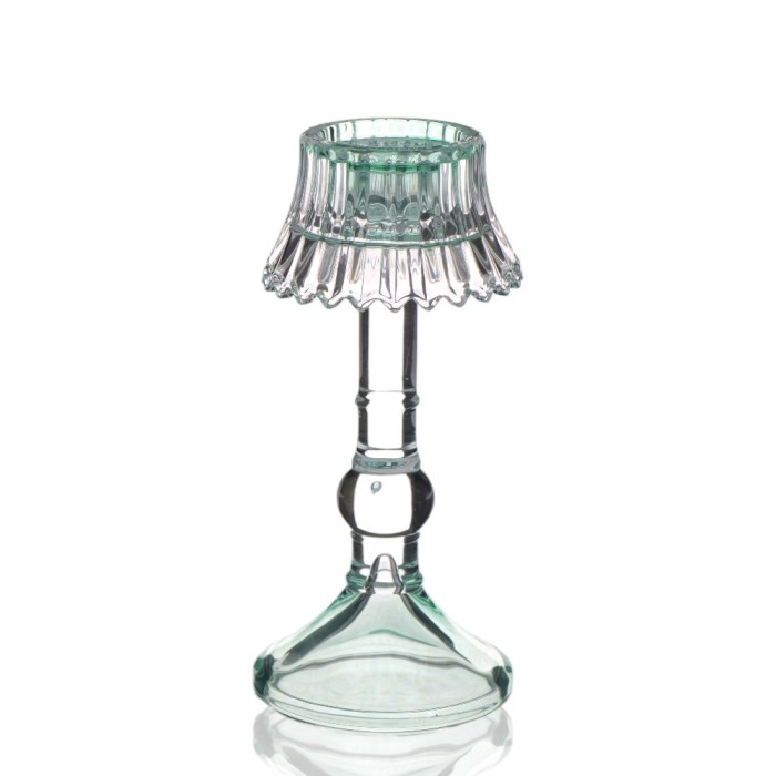 LUME PORTACANDELA VETRO IN 3 COLORI  ASSORTITI