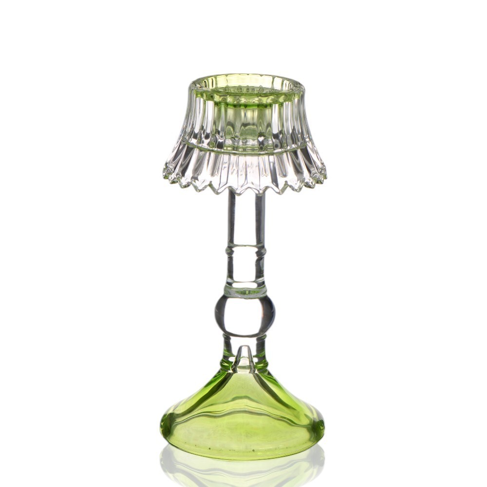 LUME PORTACANDELA VETRO IN 3 COLORI  ASSORTITI