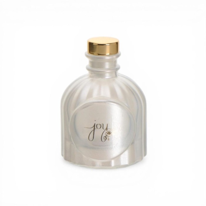 BOTTIGLIA DIFFUSORE TAPPO ORO H.8 BIANCO