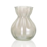 VASO VETRO ONDULATO BIANCO LUCIDO 20X11