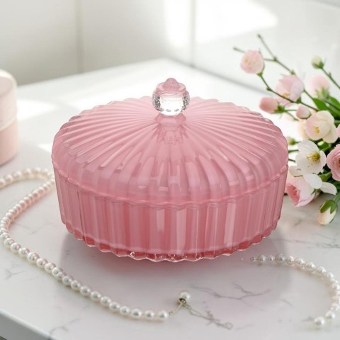 POUTICHE VETRO CONCHIGLIA ROSA PERLA 13X10 2