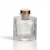 BOTTIGLIA PROFUMATORE VETRO RIGATO H.8 TRASPARENTE