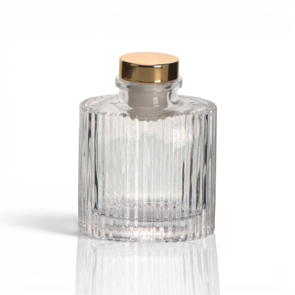 BOTTIGLIA PROFUMATORE VETRO RIGATO H.8 TRASPARENTE