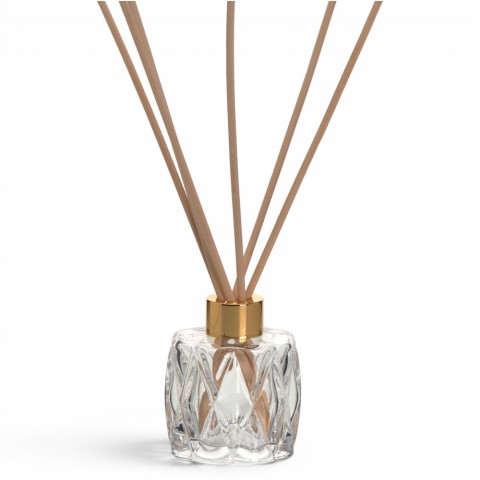 PROFUMATORE VETRO RIGATO TRASPARENTE H.8