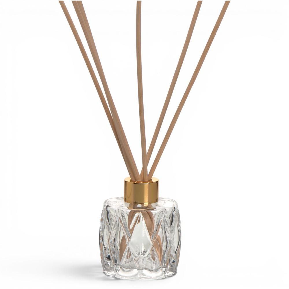 PROFUMATORE VETRO RIGATO TRASPARENTE H.8