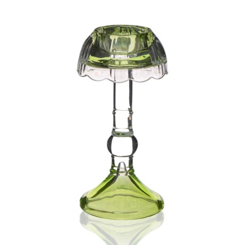 LUME PCANDELA VETRO 3 COLORI ASS. 8.5X8.5X17.3