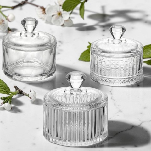 SCATOLINA IN VETRO EFFETTO CRISTALLO 3 FANTASIE