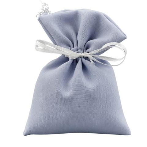 SACCHETTO COTONE CELESTE 10X14