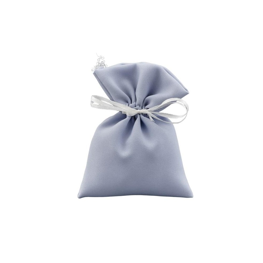 SACCHETTO COTONE CELESTE 10X14