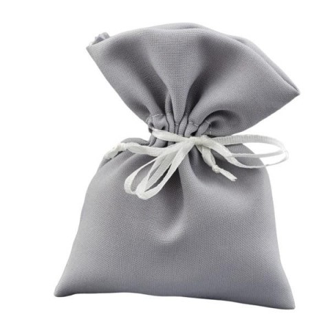SACCHETTO COTONE GRIGIO 10X14C