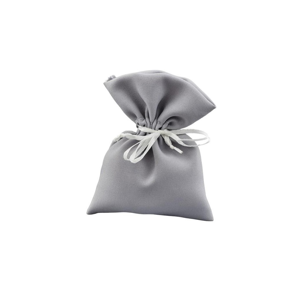 SACCHETTO COTONE GRIGIO 10X14C