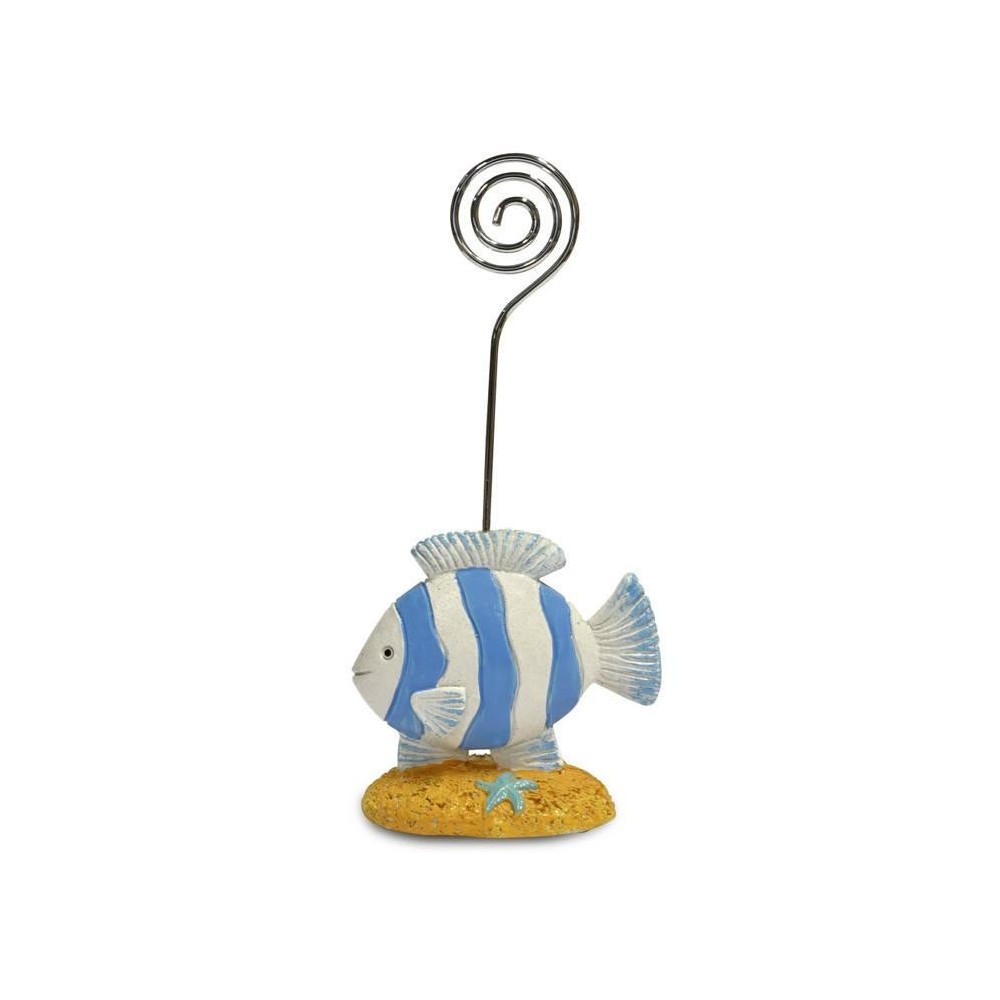 SEGNAPOSTO PESCE 6X12 CM WHITE AND BLUE