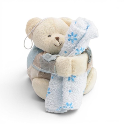 ORSETTO PELUCHE BOY H12CM CON TOVAGLIETTA