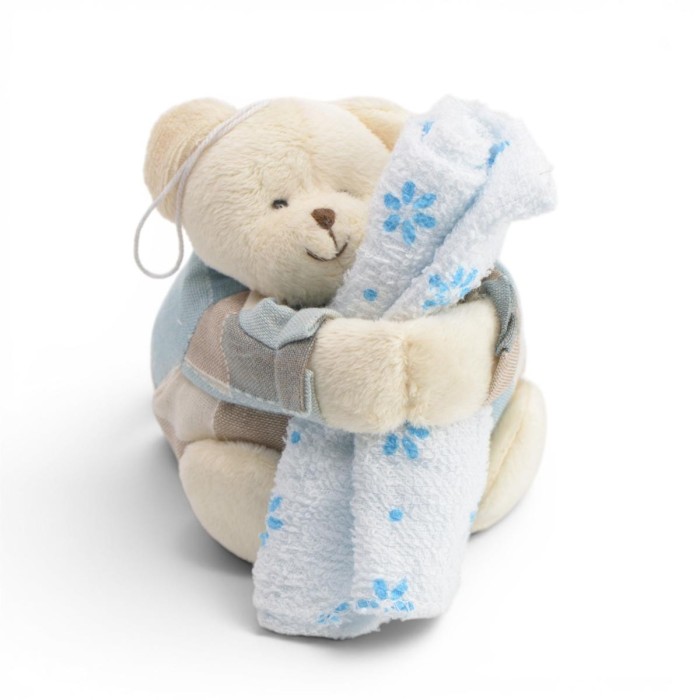 ORSETTO PELUCHE BOY H12CM CON TOVAGLIETTA