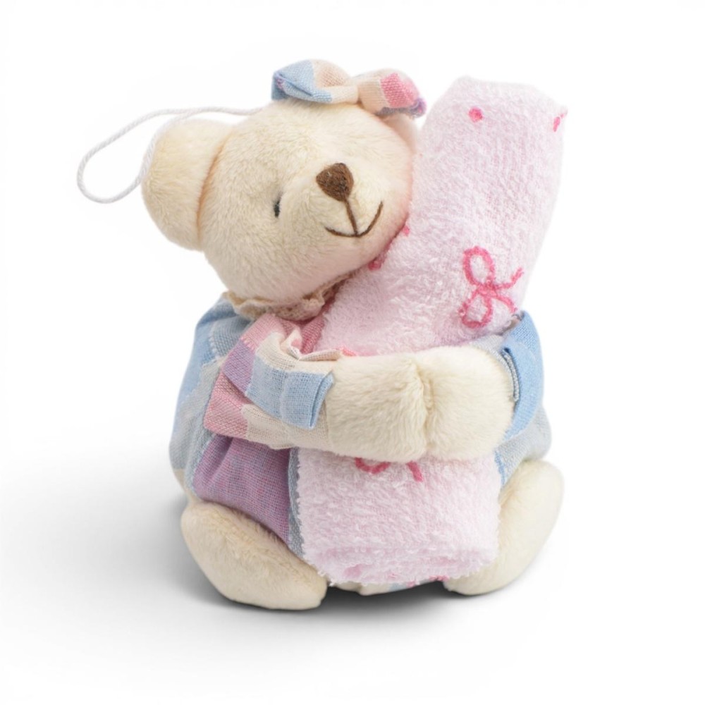 ORSETTO PELUCHE GIRL H12CM CON TOVAGLIETTA