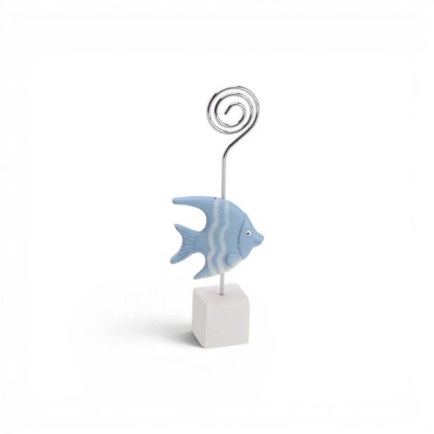 SEGNAPOSTO PESCE CM 4X HT 12 CM CELESTE