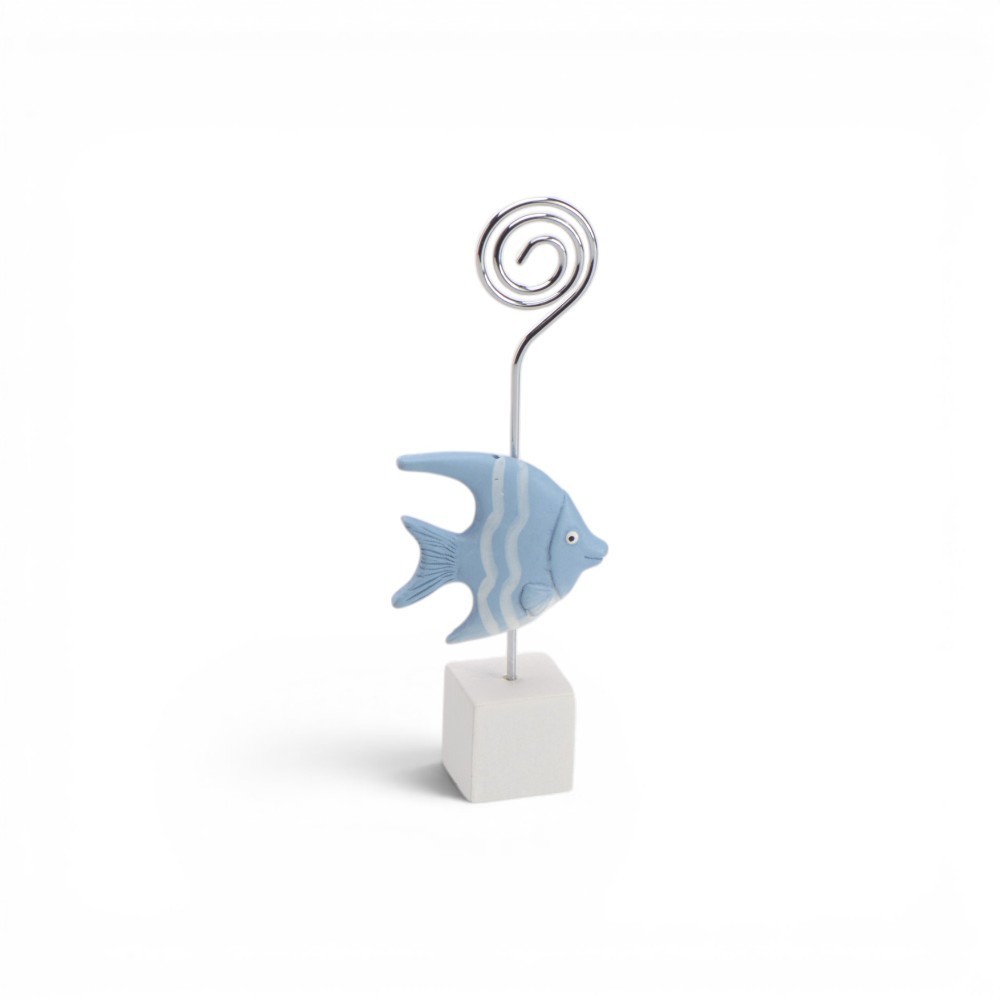 SEGNAPOSTO PESCE CM 4X HT 12 CM CELESTE