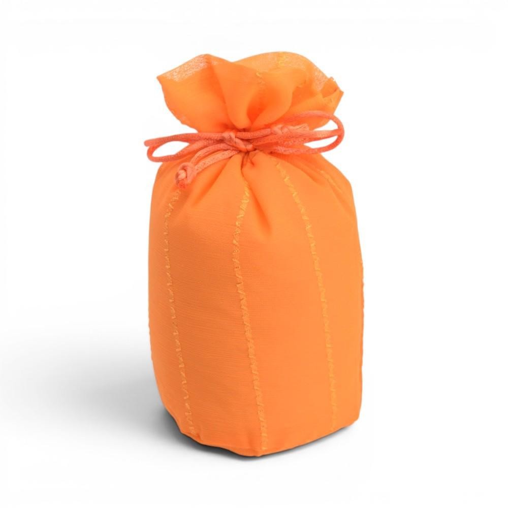 SACCHETTO GRANDE ORGANZA RIGATA ARANCIO