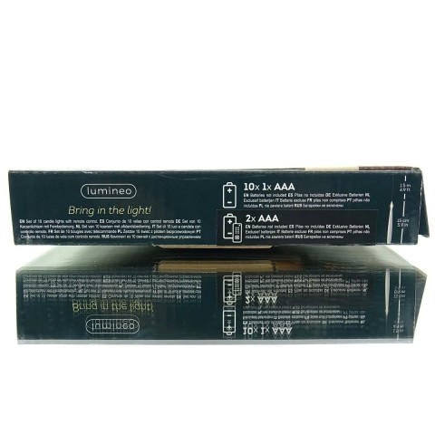CANDELE CASCATA 10 LED BIANCO CALDO TELECOMANDO H.15 2