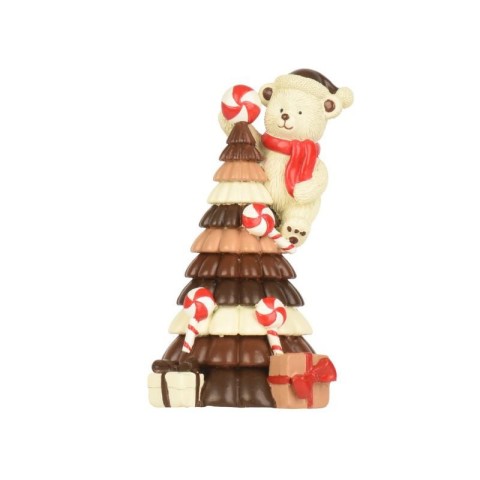 ORSETTO SU ALBERO DI CIOCCOLATA H.17.5
