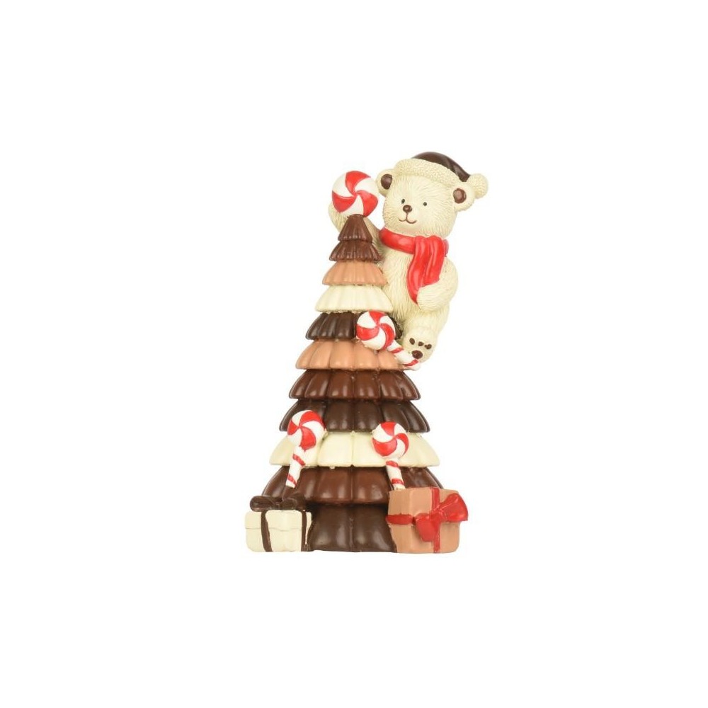 ORSETTO SU ALBERO DI CIOCCOLATA H.17.5