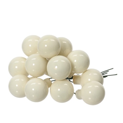 BOX 144 MINI SFERE VETRO BIANCO D.2.5 2