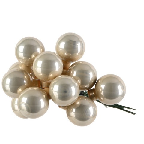 BOX 144 MINI SFERE VETRO CHAMPAGNE D2.5 2