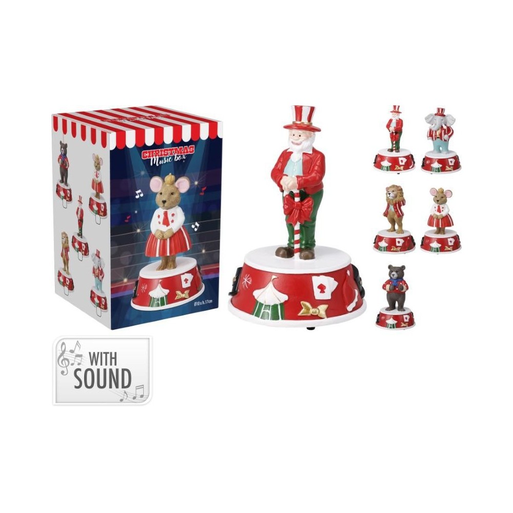 CARILLON ANIMALI CIRCO H.17 5 ASSORTITI