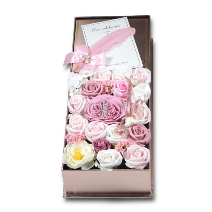 SCATOLA REGALO FIORI PINK 10X1