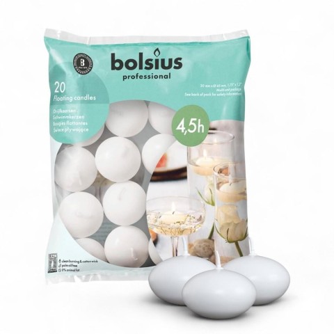 CANDELE GALLEGGIANTI 20PZ WHITE