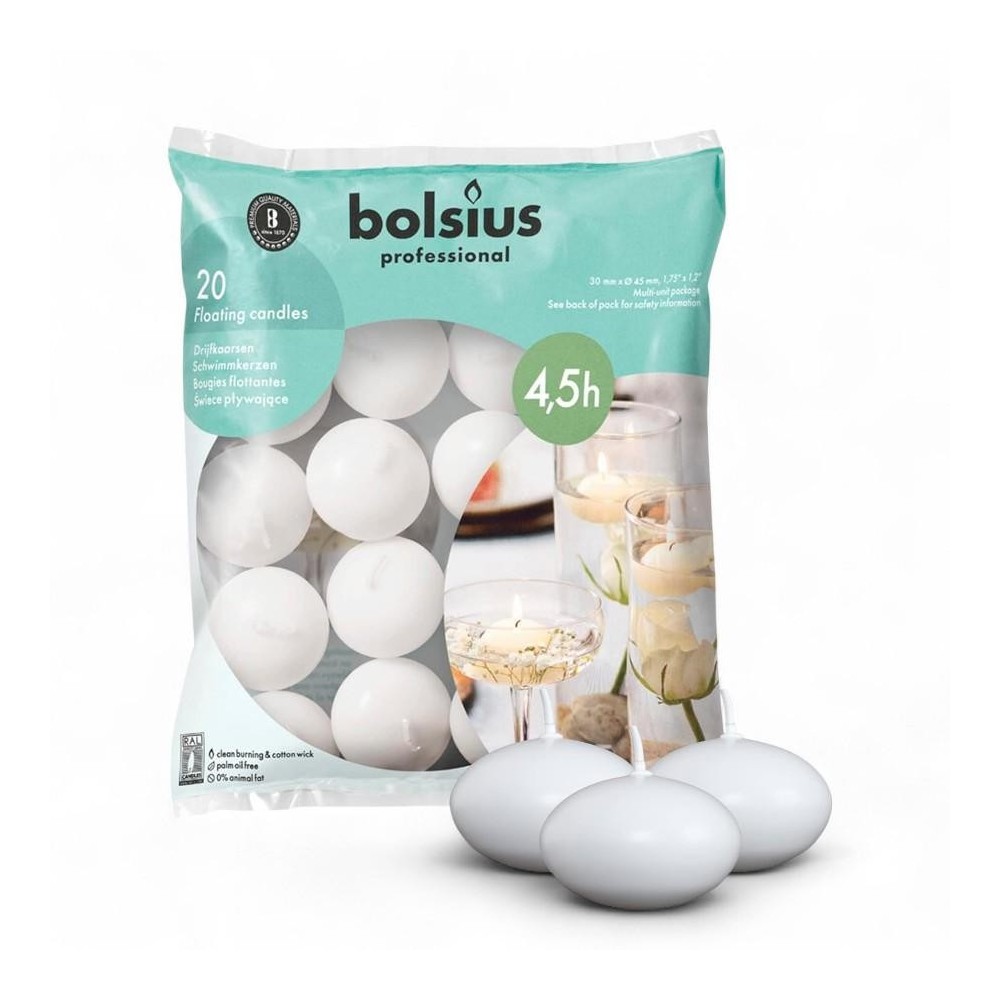 CANDELE GALLEGGIANTI 20PZ WHITE