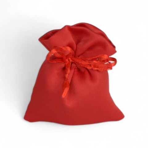 SACCHETTO RASO ROSSO RETT. PICCOLO 8X10