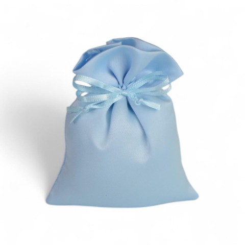 SACCHETTO RASO CELESTE 10x13