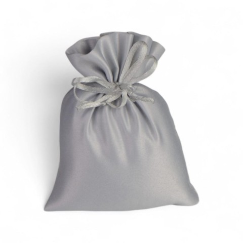 SACCHETTO RASO GRIGIO 10x13