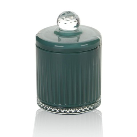 CANDELA IN VETRO VERDE 8.5X13C