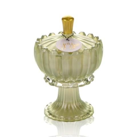 CANDELA VETRO 17CM VERDE 2