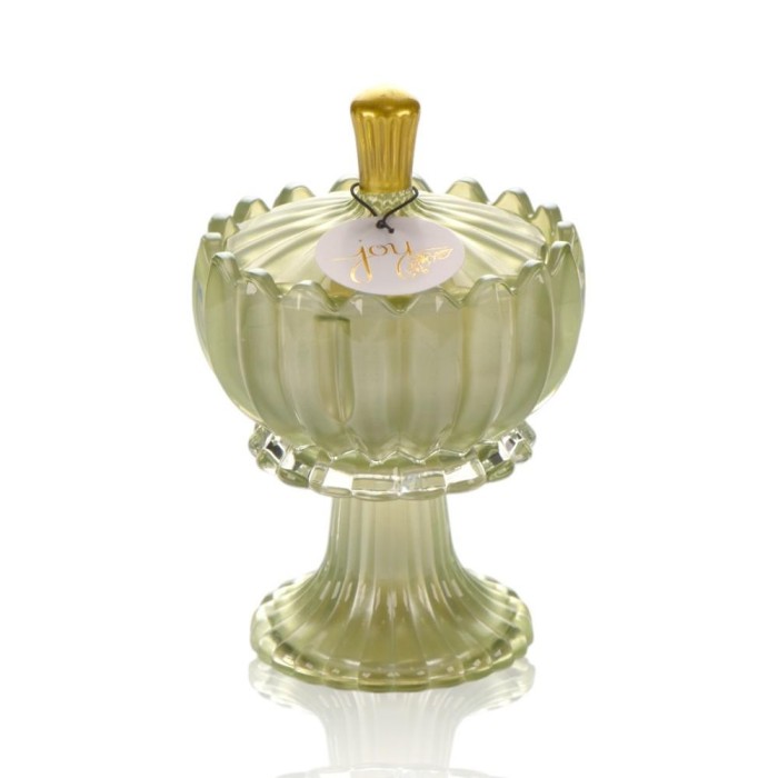 CANDELA VETRO 17CM VERDE