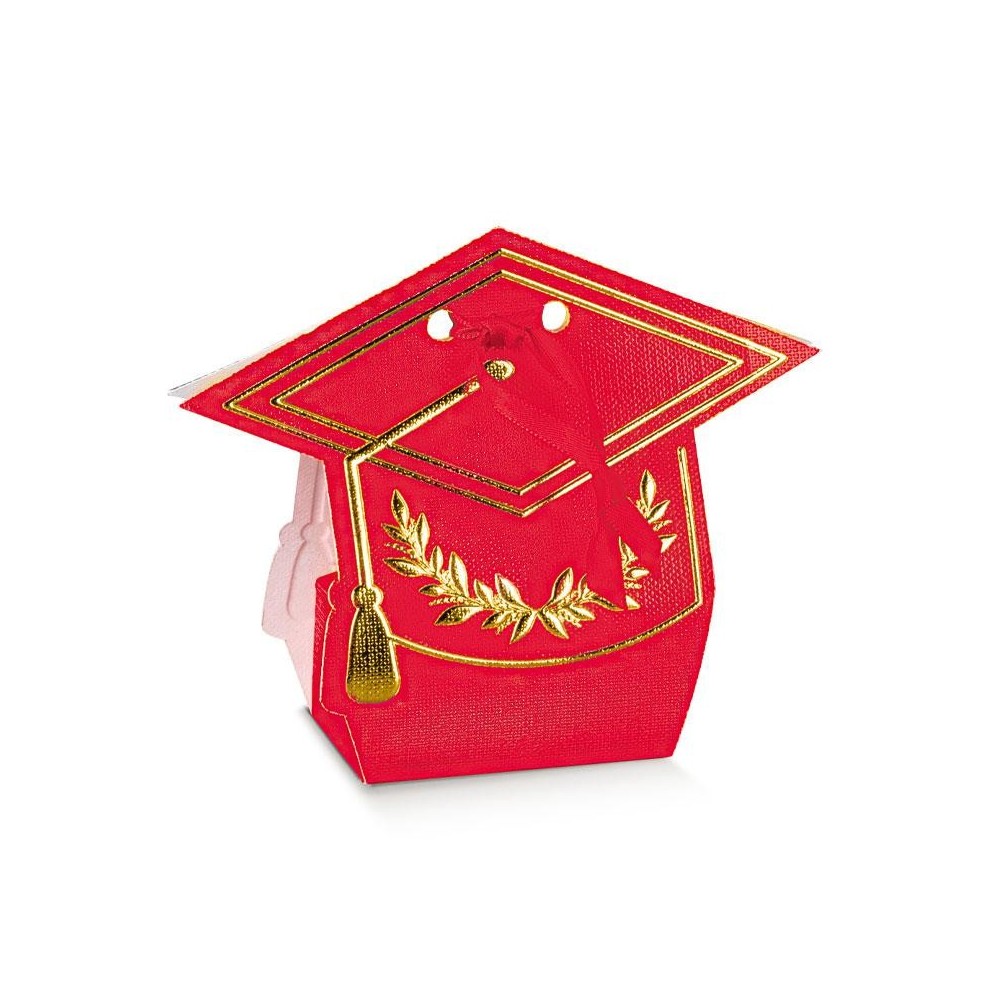 SCATOLA PORTACONFETTI FORMA TOCCO 70X40X85 STAMPA ALLORO D'ORO