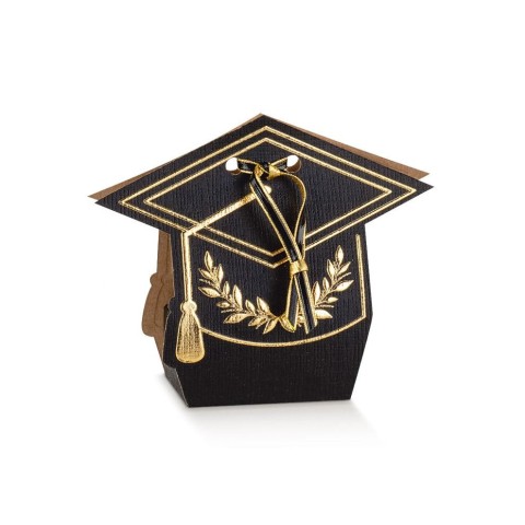 SCATOLA CARTONCINO FORMA TOCCO 70X40X85 MM. STAMPA ALLORO D'ORO NERO