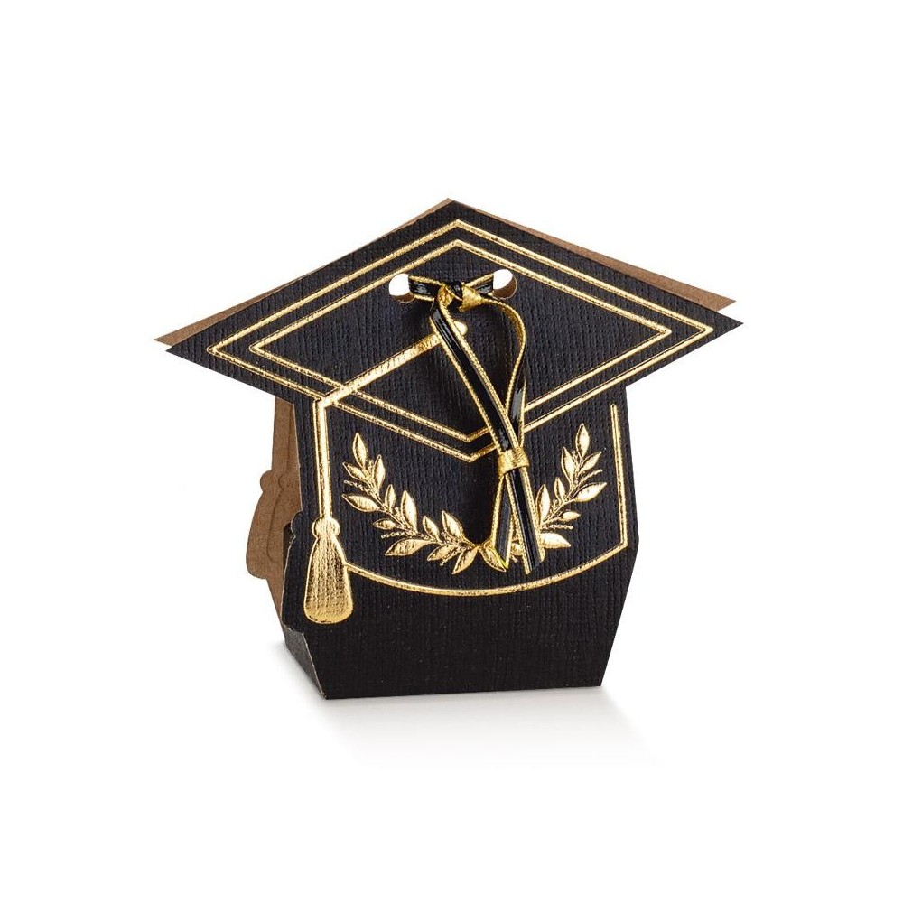 SCATOLA CARTONCINO FORMA TOCCO 70X40X85 MM. STAMPA ALLORO D'ORO NERO