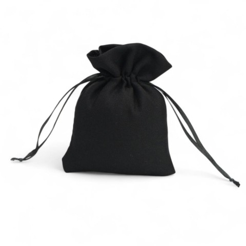 SACCHETTO COTONE NERO 9X12 CM.