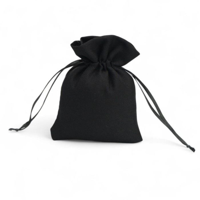 SACCHETTO COTONE NERO 9X12 CM.