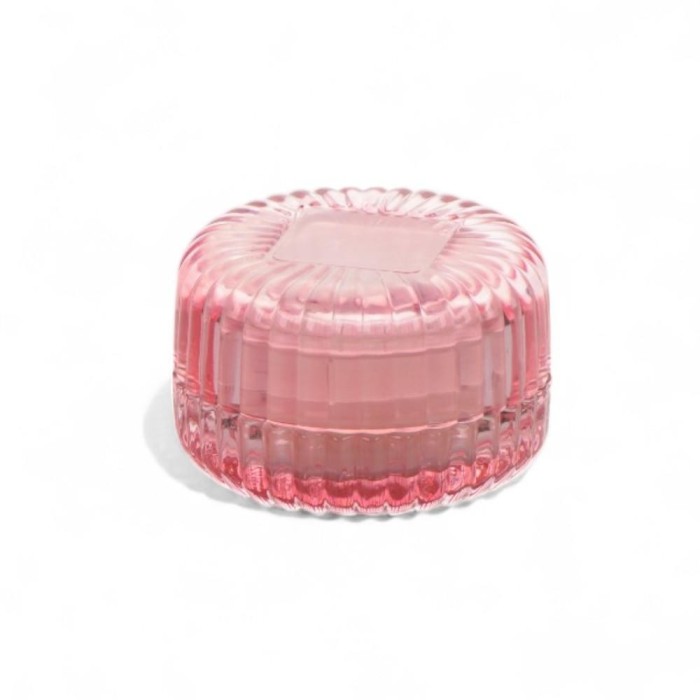 CANDELA IN VETRO ROSA 7.5XH5