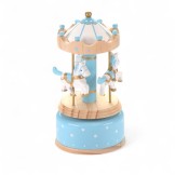 CARILLON IN LEGNO 16.5CM X8.5 CELESTE