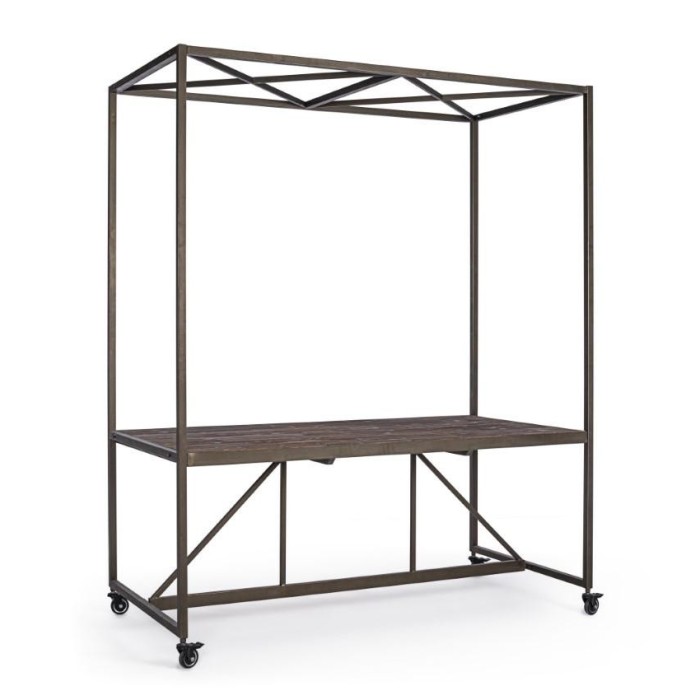 TAVOLO ESPOSITORE CON TETTO 180X90X220