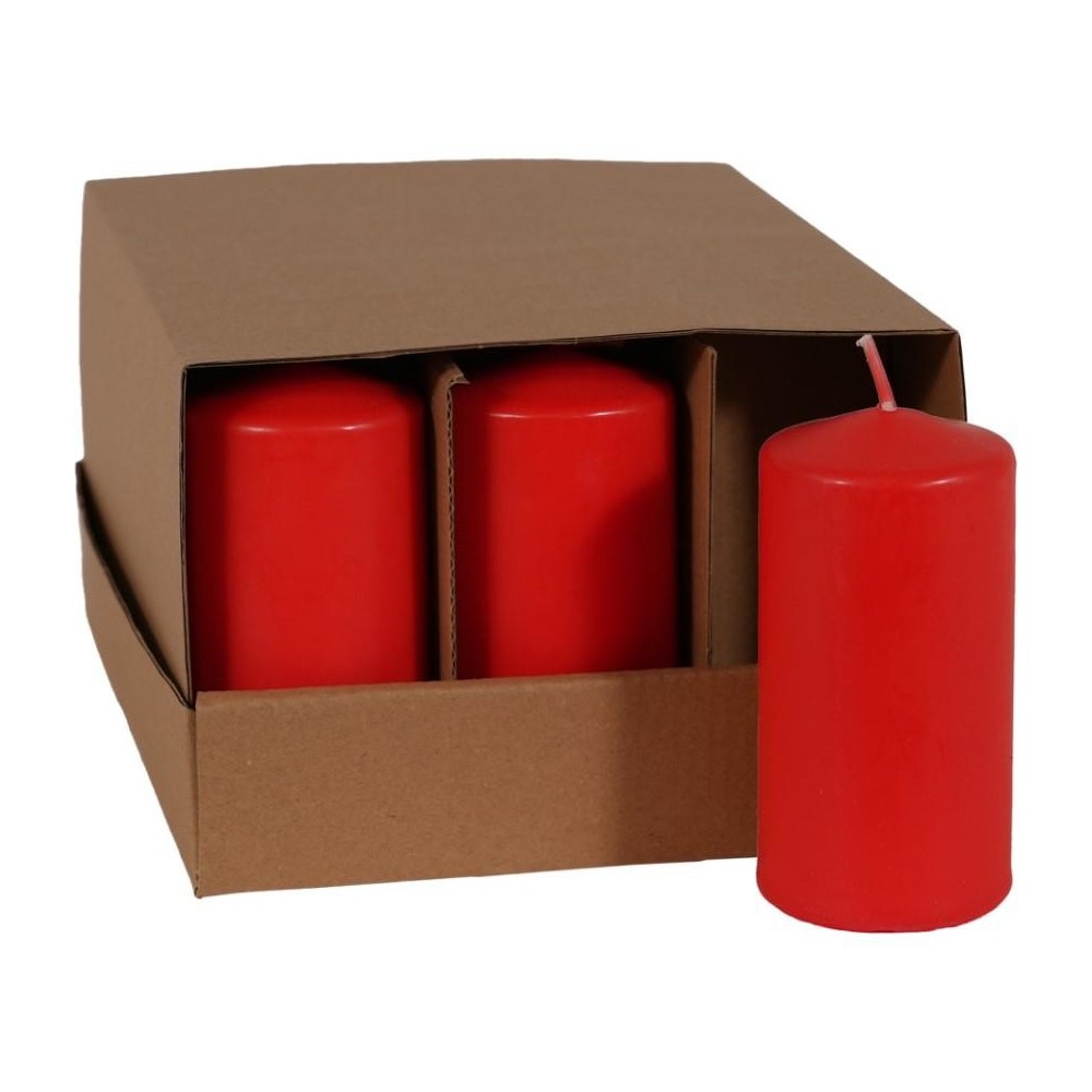 CANDELA CILINDRICA MM.100X50 ROSSO